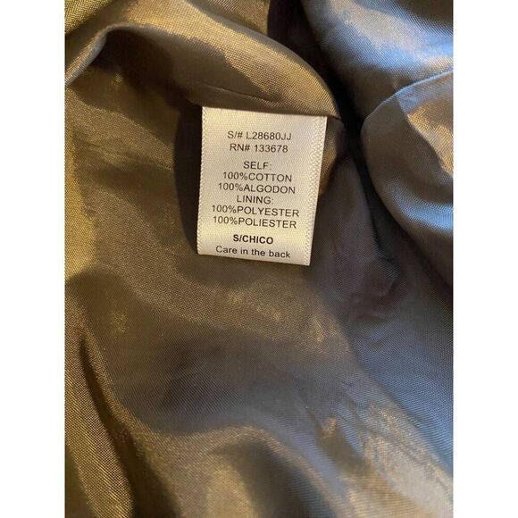 Love Tree Womens S Olive Green Trench Coat Button Closure Military Y2K Casual - Picture 4 of 7